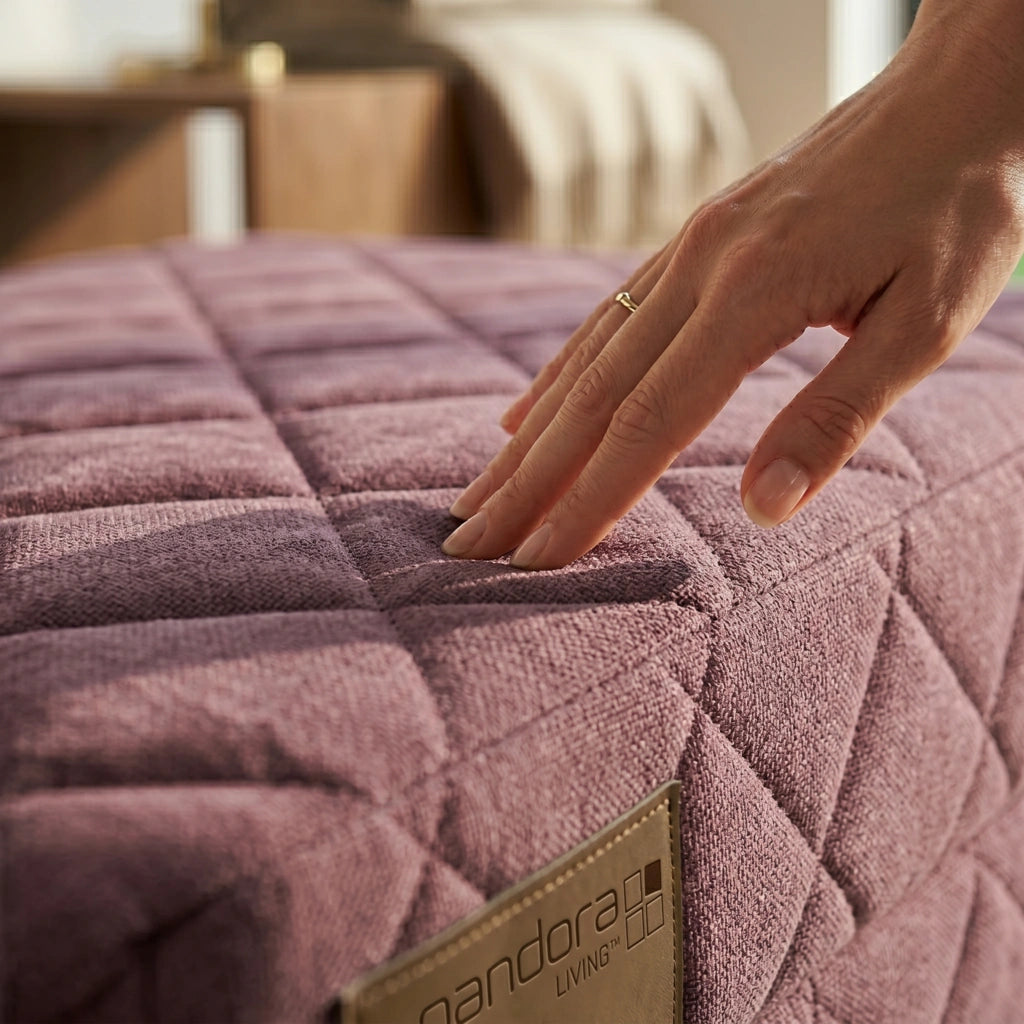Quilted betræk med gennemførte detaljer